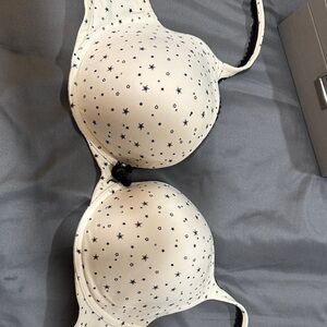 Victoria's Secret Star Pattern Bra - Cream